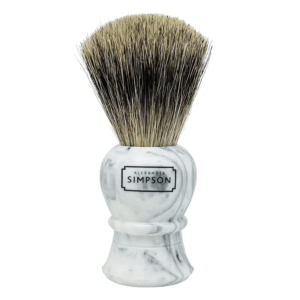 Pennello da Barba Simpson puro tasso Islington Finto Marmo Grigio Italiano L